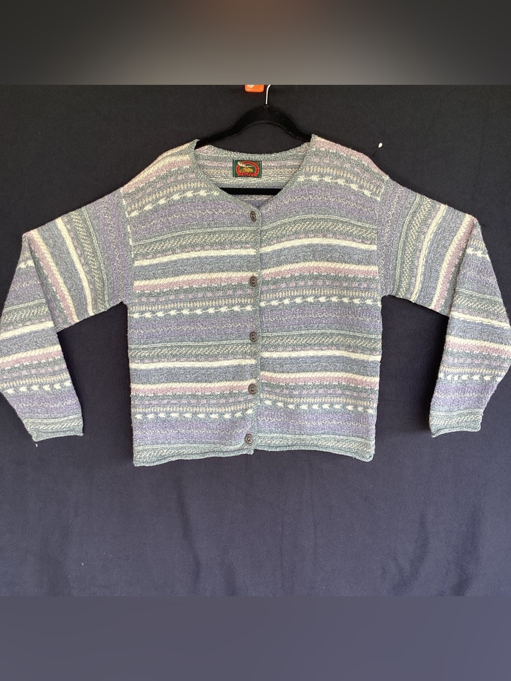 Vintage Alps button down cardigan sweater made in USA fine apparel